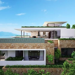 泰国苏梅岛上的无敌海景度假别墅装修设计