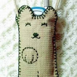 自制猫咪图案手机袋的方法