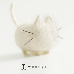 萌系羊毛毡猫咪作品欣赏 可爱的毛绒玩具猫咪