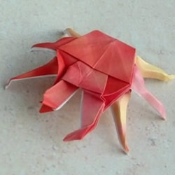 折纸螃蟹的步骤图解 复杂螃蟹折纸图解教程