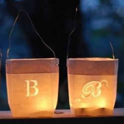 纸袋+蜡烛 手工制作浪漫悬挂小烛台