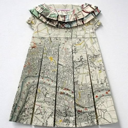 创意折纸DIY：地图折纸漂亮连衣裙