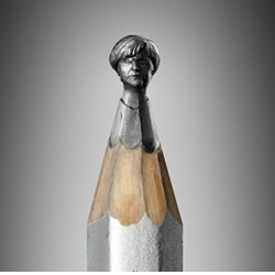 铅笔芯微雕世界各国领袖头像