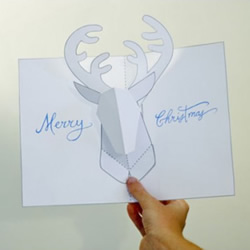立体麋鹿圣诞贺卡制作 立体圣诞节卡片DIY教程