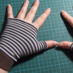 棉袜子DIY漂亮的手套