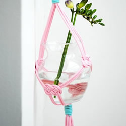 绳结创意DIY悬挂花瓶架