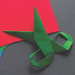 儿童剪刀的折法图解 手工折纸剪刀步骤图