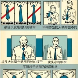 打领带的讲究：领带长度及与衬衫领子的搭配