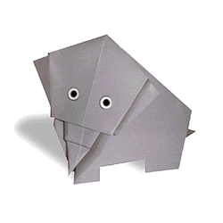 小象手工折纸方法