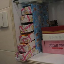 自制带抽屉首饰盒方法 饮料盒和纸箱做收纳盒