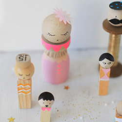 日本娃娃小芥子手工制作 自制可爱小木偶的方法