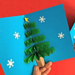 圣诞树立体贺卡做法 手工立体圣诞树贺卡制作