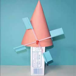 简易荷兰风车的制作方法 牙膏盒做风车的教程