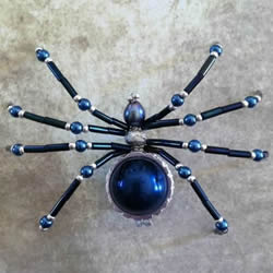 手工串珠蜘蛛的做法 串珠蜘蛛工艺品DIY制作