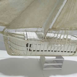 纸制单桅帆船模型制作 精致卡纸帆船手工制作