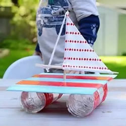 矿泉水瓶做帆船教程 自制塑料瓶小船制作方法