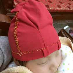 不织布婴儿帽的做法 手工布艺兔子宝宝帽制作