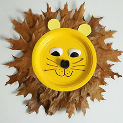 幼儿纸餐盘废物利用 做一只可爱的大狮子做法
