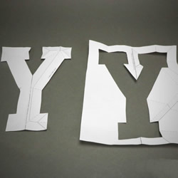 只剪一刀！剪纸字母Y的剪法图解教程
